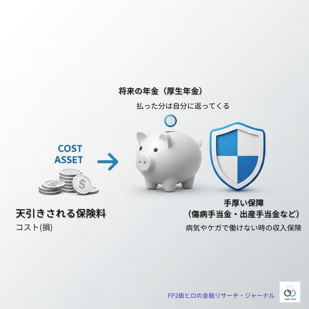 社会保険加入の「将来の貯金箱」イメージ図